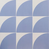 Victoria Crescent Blue 8 in. x 8 in. Matte Porcelain Wall Tile (9 Pieces, 3.87 Sq. Ft. / Case)