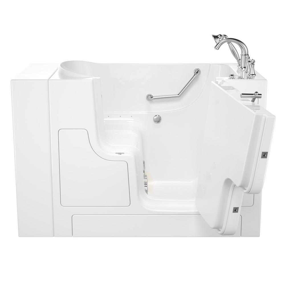 Gelcoat Value Series 51 in. Right Hand Walk-In Whirlpool and Air Bathtub with Outward Opening Door in White - Super Arbor