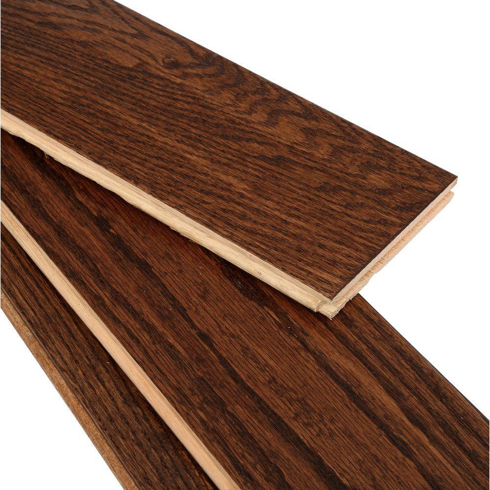 Bruce American Vintage Scraped Mocha 3/4 in. T x 5 in. W x Varying L Solid Hardwood Flooring (23.5 sq. ft. / case) - Super Arbor