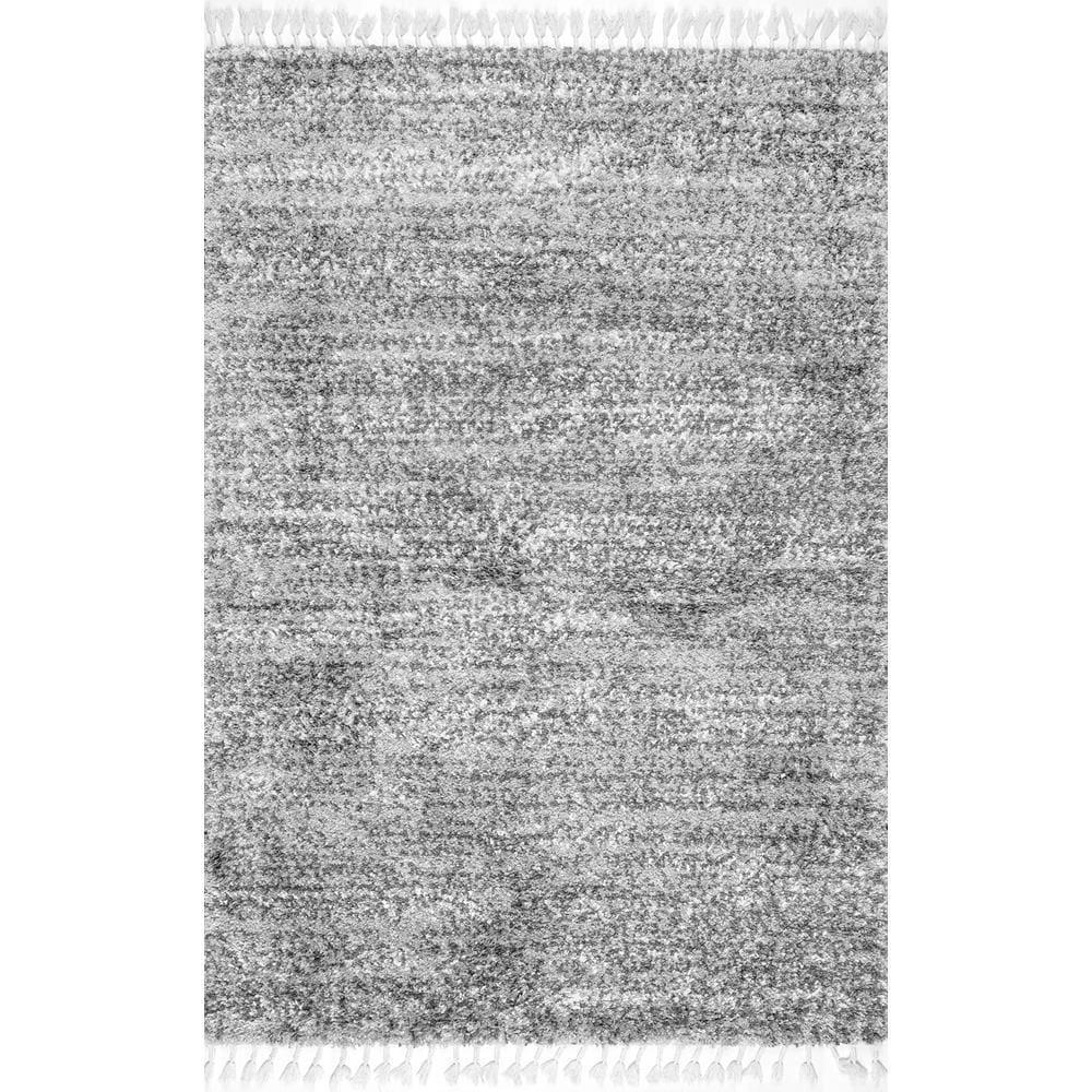Contemporary Brooke Ivory 9 ft. x 12 ft. Shag Area Rug - Super Arbor