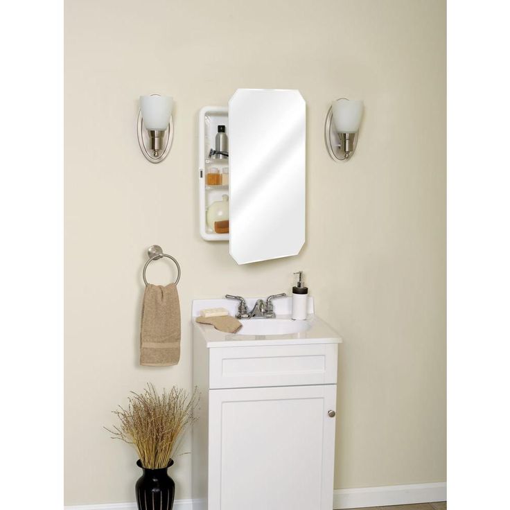 16 in. x 24 in. Frameless Beveled Swing Door Recessed Medicine Cabinet