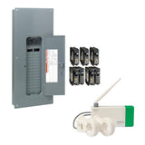 Homeline 200 Amp. 30-Space 60-Circuit Indoor Main Breaker Qwik-Grip Plug-On Neutral Panel, Wiser Energy Monitor - Super Arbor