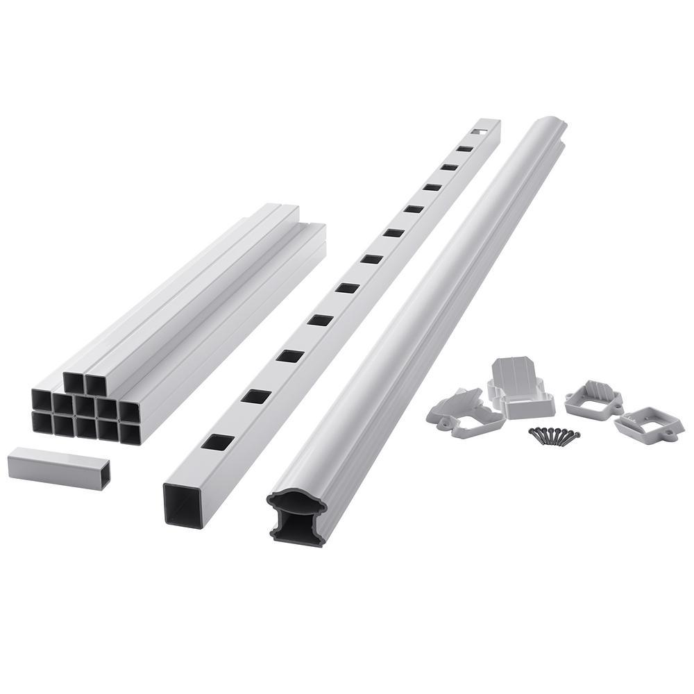 ArmorGuard Classic 72 in. White Composite Stair Rail Kit - Super Arbor