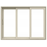 V4500 Multi-Slide 105 in. x 80 in. Left-Hand Low-E Desert Sand Vinyl 3-Panel Prehung Patio Door