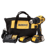ATOMIC 20-Volt MAX Lithium-Ion Brushless Cordless Compact 1/2 in. Drill Driver w/ (2) Batteries 1.3Ah, Charger & Bag - Super Arbor