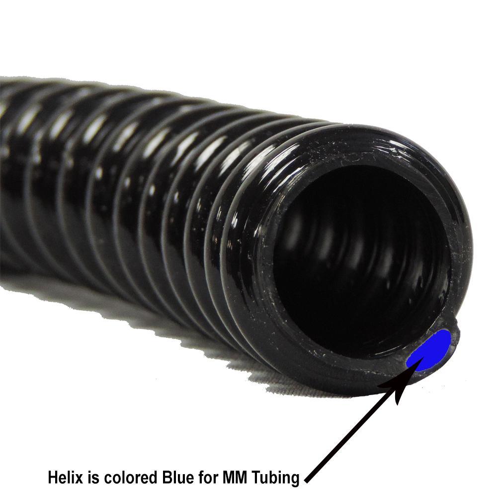 1-1/2 in. Dia x 25 ft. MM Sizing Black Non Kink, Corrugated, Flexible PVC Pond Tubing - Super Arbor