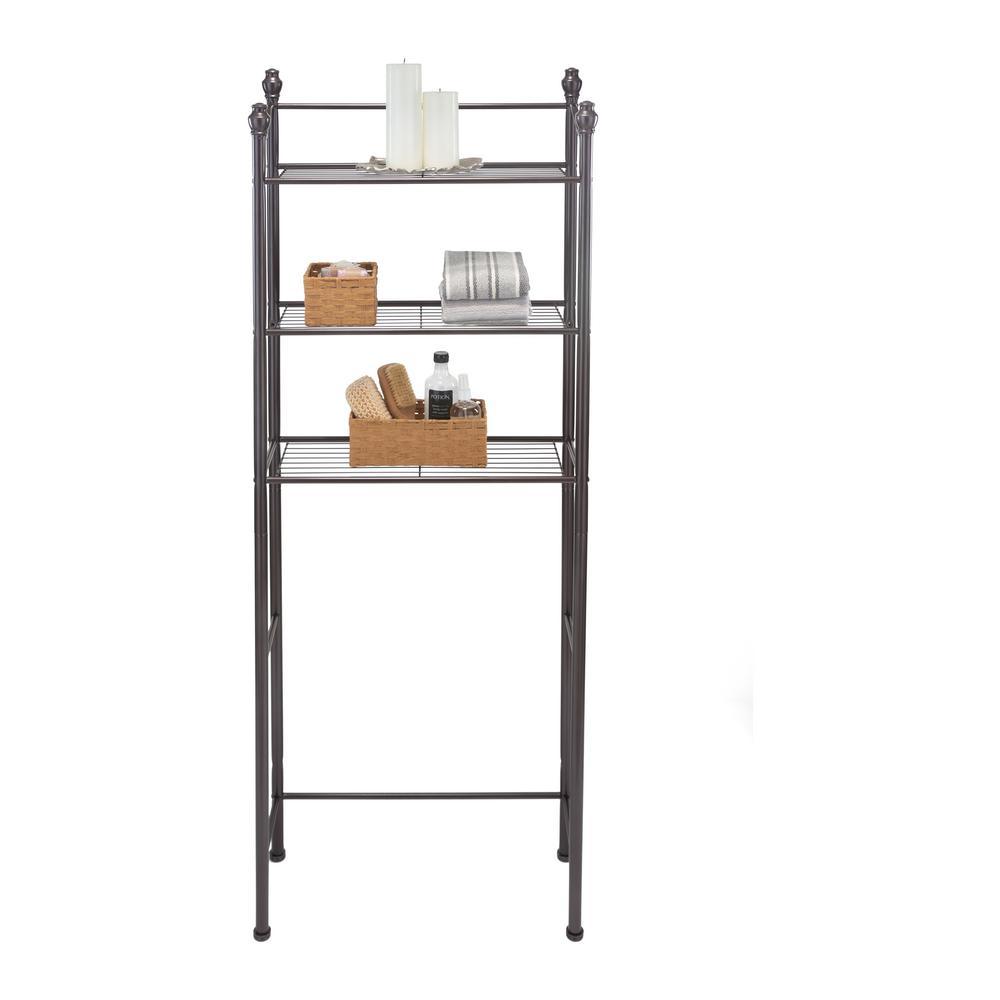 10.25 in. W  3-Tier Over the Toilet Space Saver in Oil Rubbed Bronze - Super Arbor