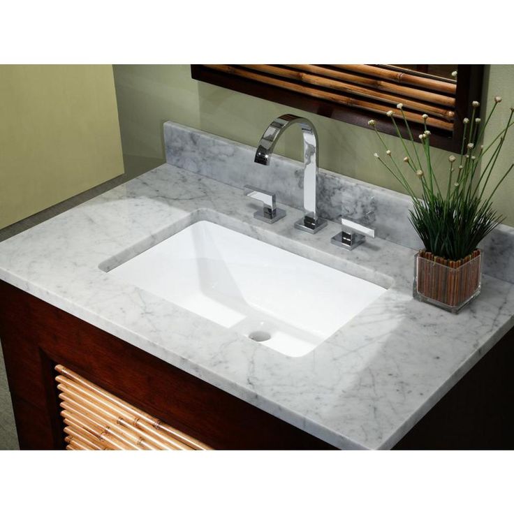 21-1/2 in. x 15-1/4 in. Rectrangle Undermount Vitreous Glazed Ceramic Lavatory Vanity Bathroom Sink Pure White