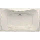 Studio Hourglass 5 ft. Rectangular Drop-in Center Drain Bathtub in White - Super Arbor
