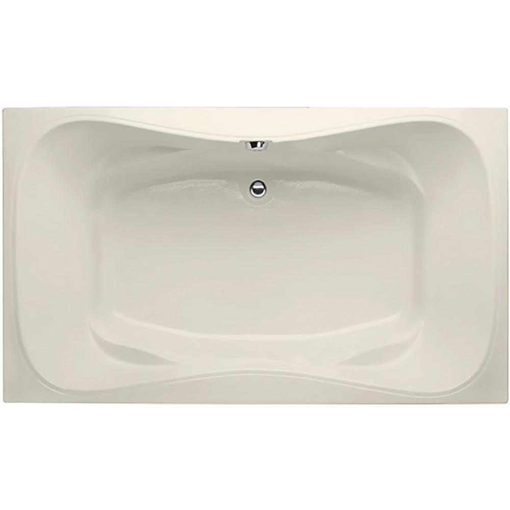 Studio Hourglass 5 ft. Rectangular Drop-in Center Drain Bathtub in White - Super Arbor
