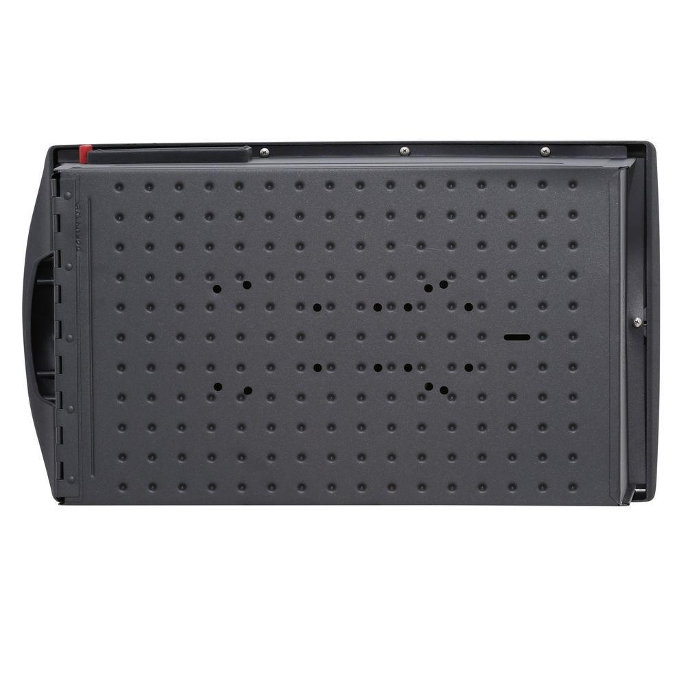 Mailsafe Large, Plastic, Locking, Post Mount Mailbox, Black - Super Arbor