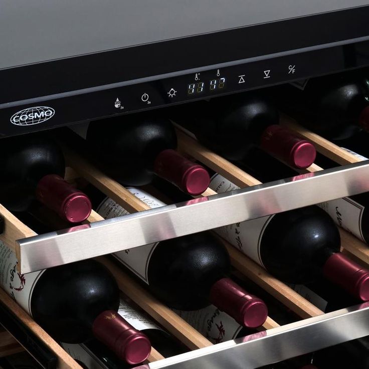 Cosmo 48-Bottle Capacity Stainless Steel Built-In/Freestanding Wine Chiller