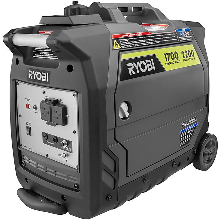 RYOBI 2,200 Starting Watt Gray Gasoline Powered Digital Inverter Generator