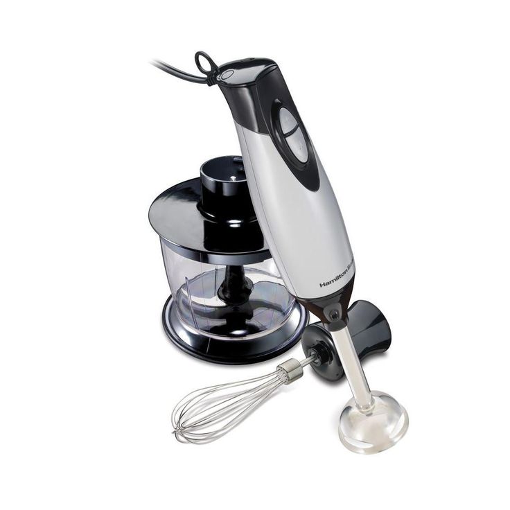 2-Speed Grey Hand Blender with 3 Cup Chopping Bowl