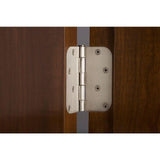 4 in. Satin Nickel 5/8 in. Radius Door Hinge