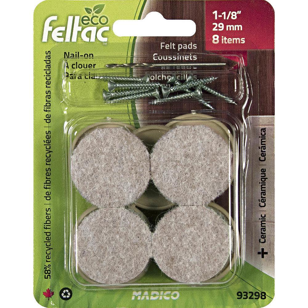 1-1/4 in. Nail-on Felt Pads (8-Pack) - Super Arbor