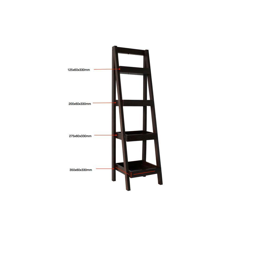 Bathroom Storage Ladder in Walnut - Super Arbor