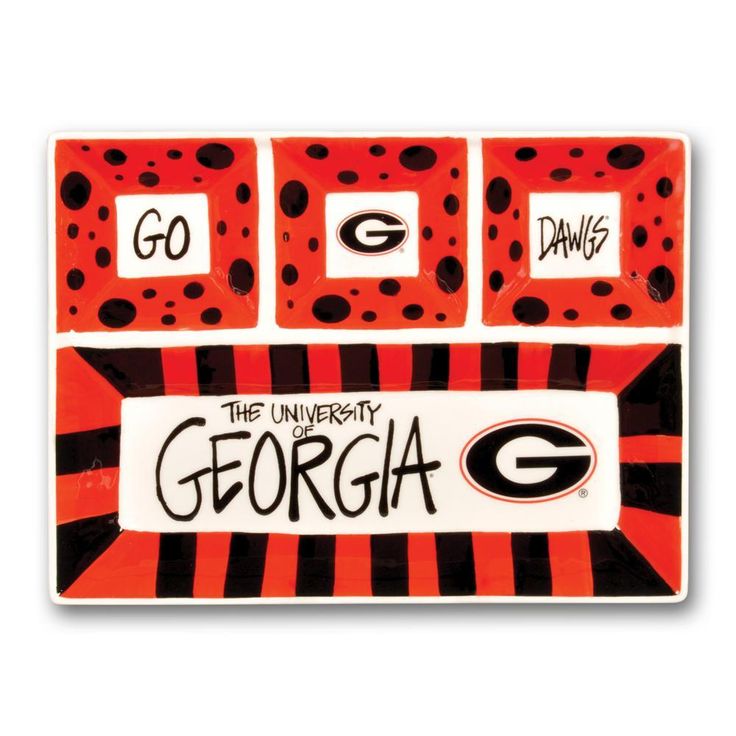 Georgia Ceramic 4 Section Tailgating Serving Platter