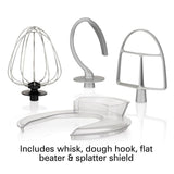 4 Qt. 7-Speed Stainless Steel Stand Mixer with Flat Beater, Dough Hook and Whisk