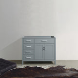 Hampton 42 in. W x 21.5 in. D Bath Vanity Cabinet Only in Grey - Super Arbor