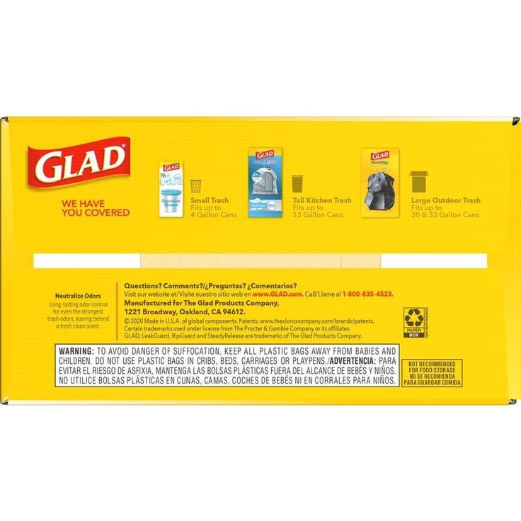 Glad 100-Pack 13-Gallon Fresh Clean Gray Plastic Kitchen Trash Bag
