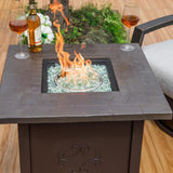 30 in. Square Outdoor Propane Gas Fire Pit Table 50000 BTU - Super Arbor