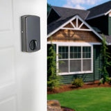 Castle Aged Bronze Single Cylinder Electronic Keypad Deadbolt with Passage Naples Lever Combo Pack