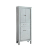 Riley 24 in. W x 15 in. D Freestanding Linen Tower in Sea Salt Gray - Super Arbor
