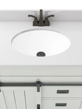 Style Selections Morriston 30-in White Single Sink Bathroom Vanity with White Engineered Stone Top