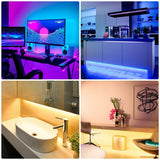20 in. (50 cm) 8-Watt Equivalence Color Ambiance LED USB Light Strip with 24 Keys Wireless Remote (4 Strip Pack) - Super Arbor
