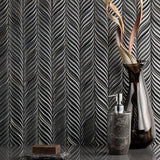 Divine Alula Gunmetal 10 in. x 12 in. Glazed Ceramic Mosaic Tile (0.85 Sq. Ft.)