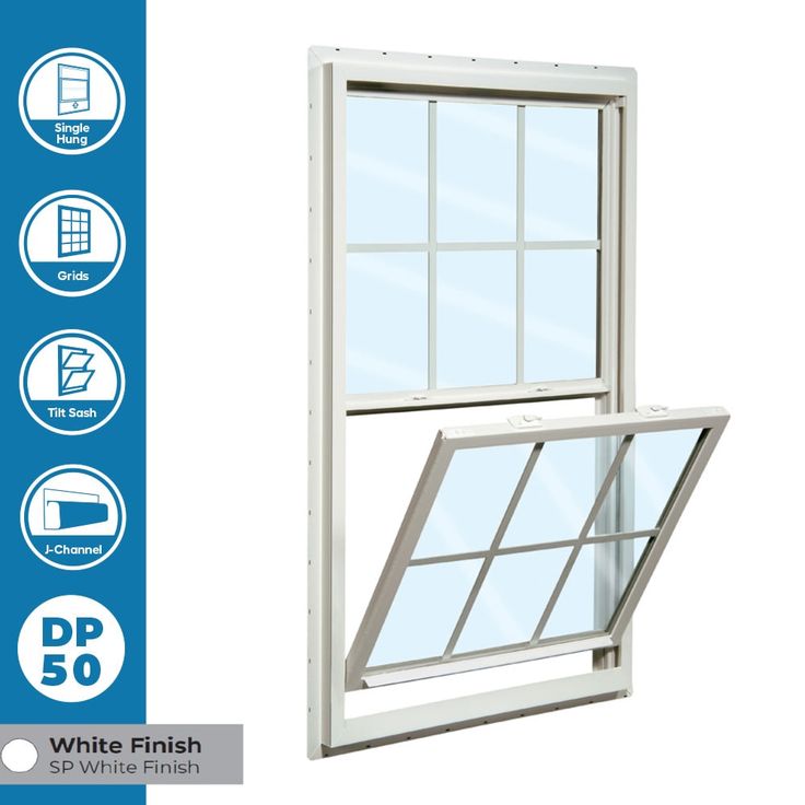 RELIABILT 150 Series New Construction 35-1/2-in x 59-1/2-in x 3-1/4-in Jamb White Vinyl Dual-pane Single Hung Window Half Screen Included
