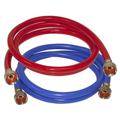 EASTMAN 2-Pack 6-ft 3/4-in Fht Inlet x 3/4-in Fht Outlet PVC Washing Machine Connector