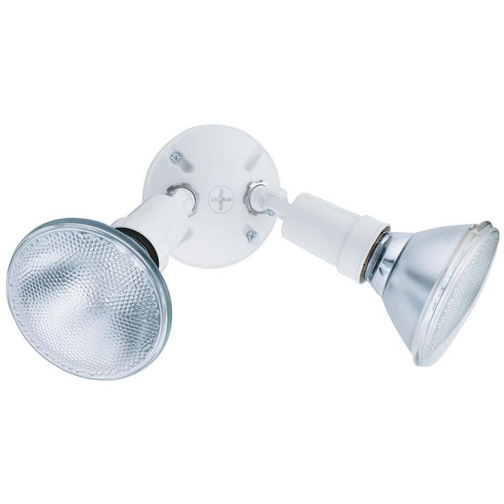 2-Lamp Outdoor White Flood Light