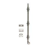 18 in. Heavy-Duty Solid Brass Matte Black Surface Bolt with Round Knob - Super Arbor