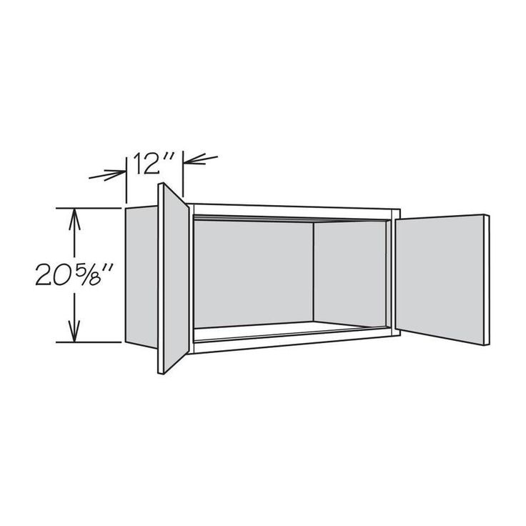 allen + roth Aveley 30-in W x 20.625-in H x 12-in D Linen Maple Door Wall Semi-Custom Cabinet