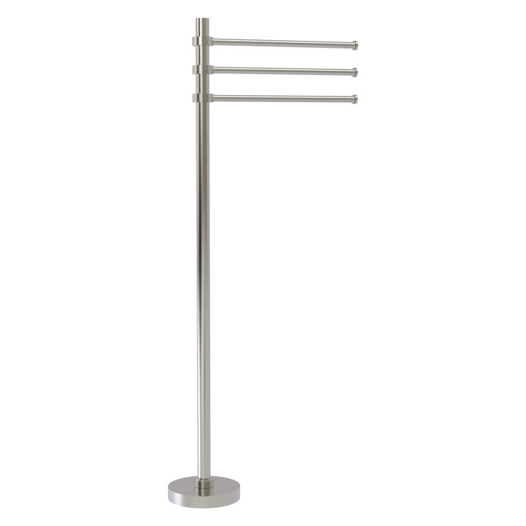 Allied Brass Satin Nickel Freestanding Towel Rack