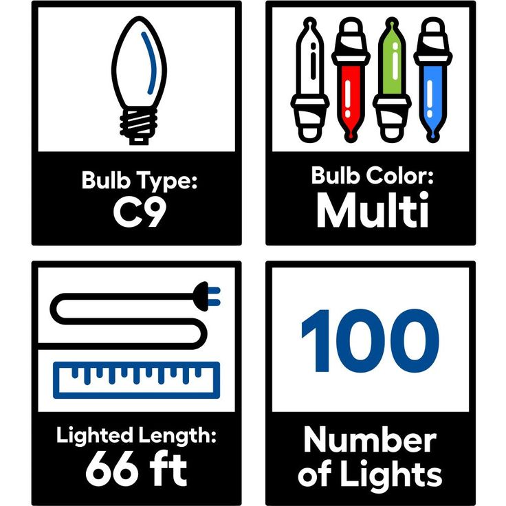 GE Energy Smart 100-Count 66-ft Multicolor LED Plug-In Christmas String Lights