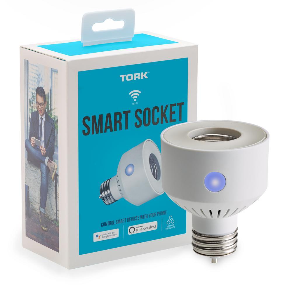 Smart Socket Indoor Standard Wi-Fi Screw-Based Lighting Socket Works with Amazon Alexa and Google Assistant, Remote - Super Arbor