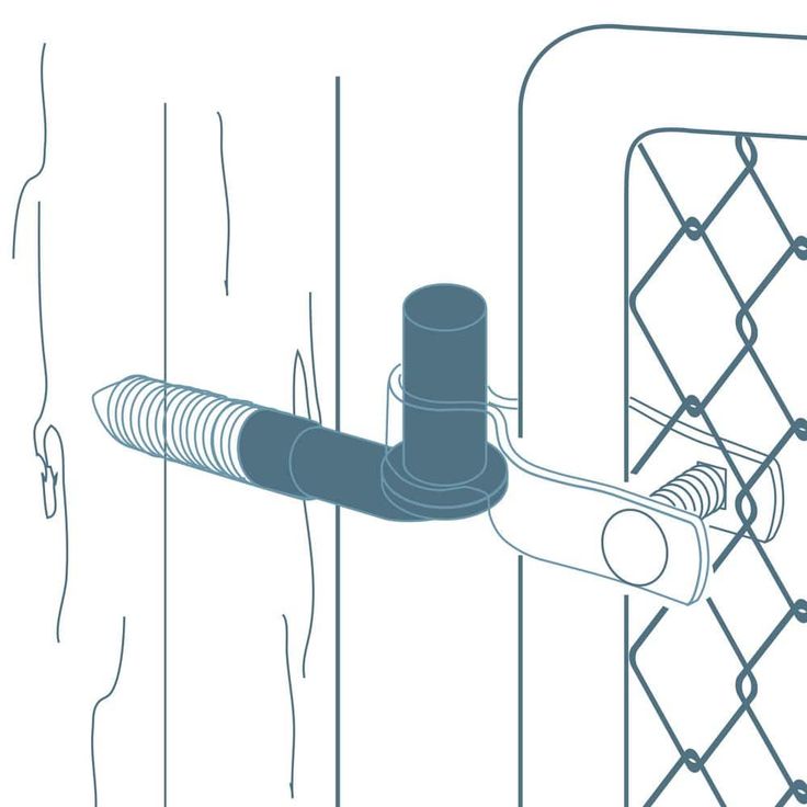 Everbilt 5/8 in. x 4-1/2 in. Chain Link Fence Lag Screw Hinge