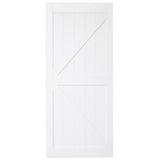 42 in. x 84 in. Bright White MDF K Frame Interior Barn Door Slab - Super Arbor