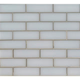 MSI Ice Glossy 4 in. x 12 in. Glass White Subway Tile (2 sq. ft. / case)