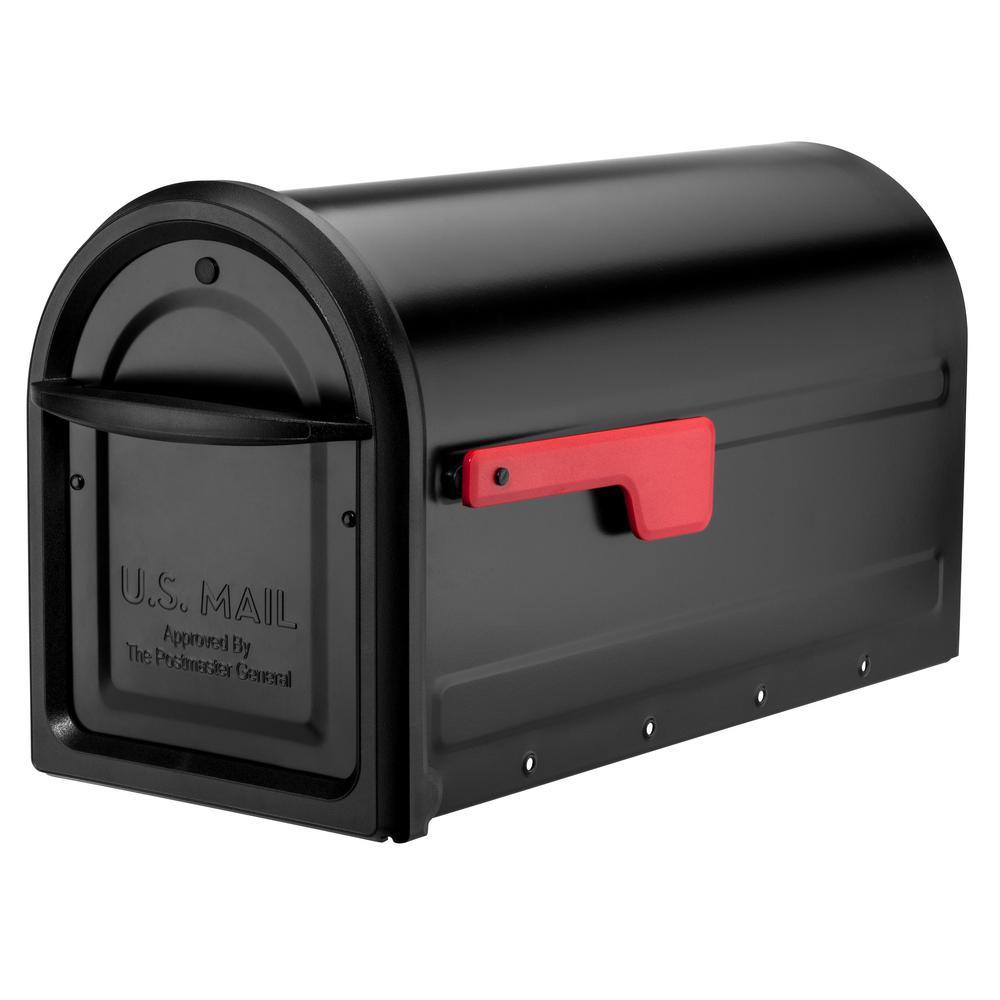 Mapleton Post Mount Mailbox Rubbed Bronze with Premium Champagne Flag - Super Arbor