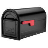 Mapleton Post Mount Mailbox Rubbed Bronze with Premium Champagne Flag - Super Arbor