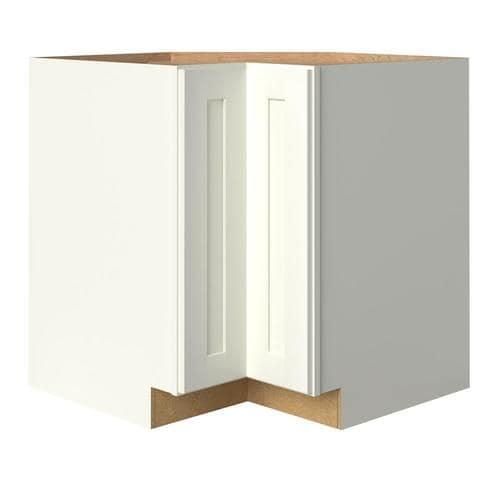 allen + roth Aveley 33-in W x 34.5-in H x 24-in D Linen Maple Lazy Susan Corner Base Semi-Custom Cabinet