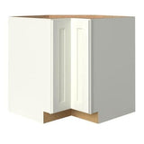 allen + roth Aveley 33-in W x 34.5-in H x 24-in D Linen Maple Lazy Susan Corner Base Semi-Custom Cabinet