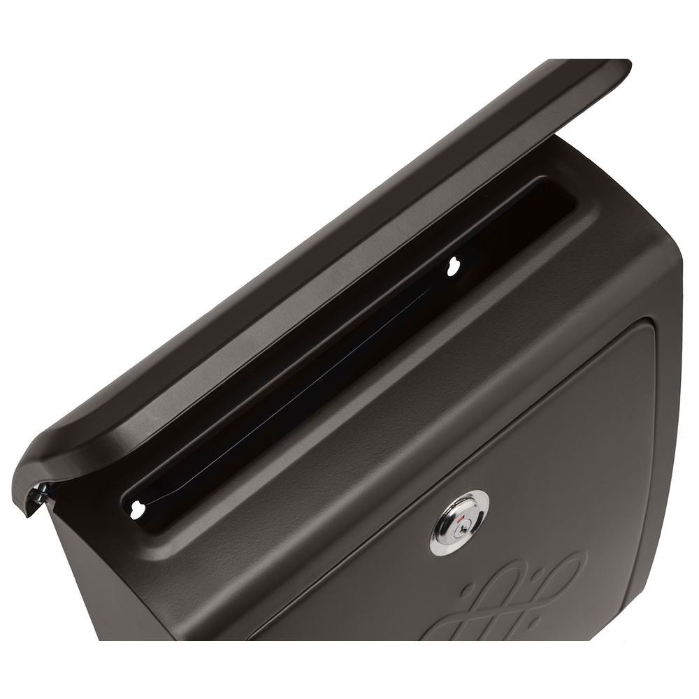 Bordeaux Locking Rubbed Bronze Wall Mount Mailbox - Super Arbor