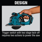 18-Volt LXT Lithium-Ion Cordless 5-3/8 in. Metal Cutting Saw with Electric Brake and Chip Collector Tool-Only - Super Arbor