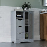 Ashland 22 in. W x 32 in. H Bathroom Linen Storage Floor Cabinet in Gray - Super Arbor