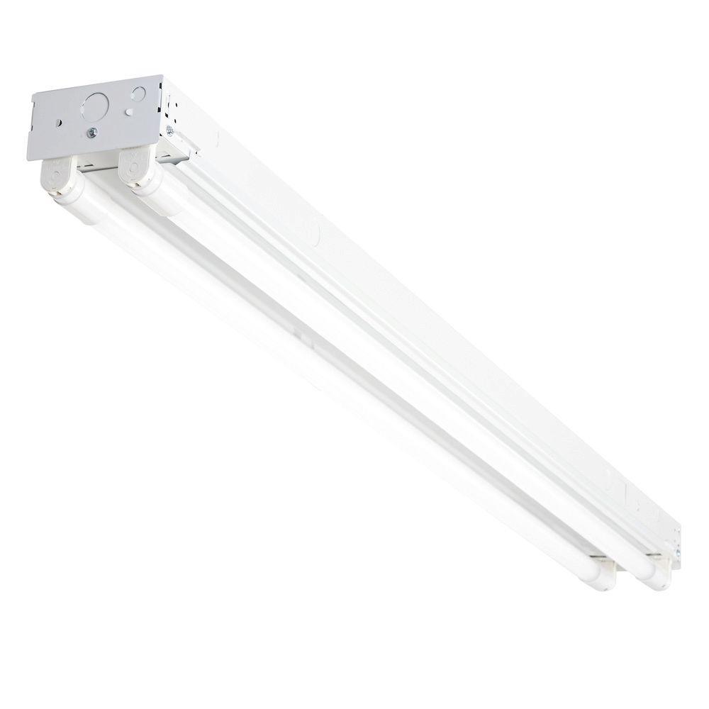 4 ft. 2-Light T8 Industrial LED White Strip Light with 1800 Lumen DLC Flex Tubes 3500K - Super Arbor